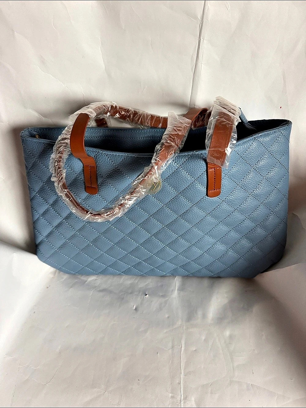 Joy Quilted Tote in Blue NWT